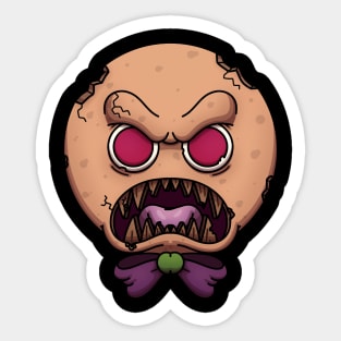 Evil Gingerbread Man Face Sticker